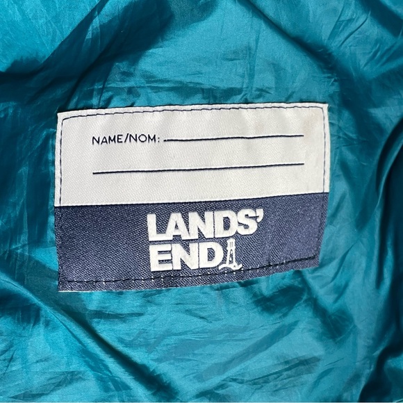 Lands' End Kids Teal Puffer Jacket - Picture 5 of 10